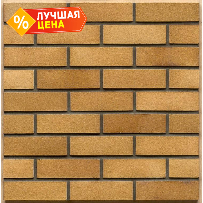 Кирпич клинкерный Muhr 01 EG Niederlausitzer Gelb Edelglanz готик, 290х90х52 мм