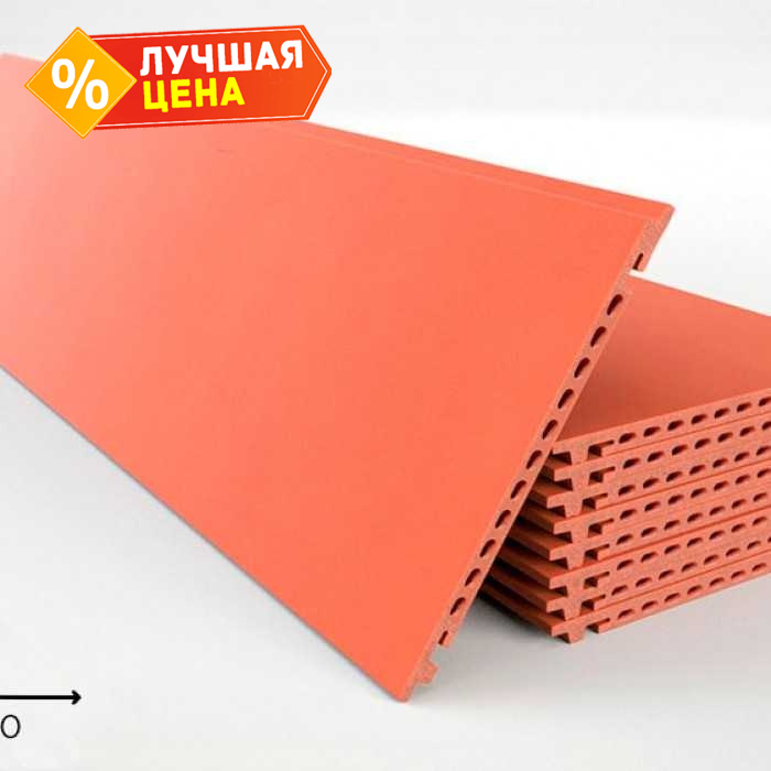 Керамогранитная плита FAVEKER GA16 для НФС, Rojo, 1000*250*18 мм