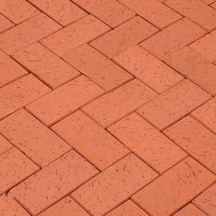 Клинкерная брусчатка Lode Kalahari темно-красная шероxоватая, 200x100x47 мм